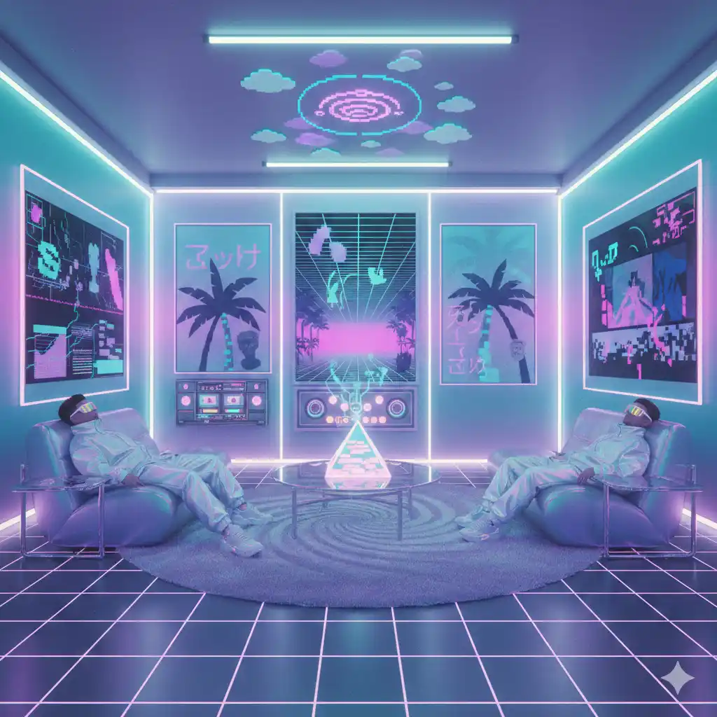 Vaporwave design style